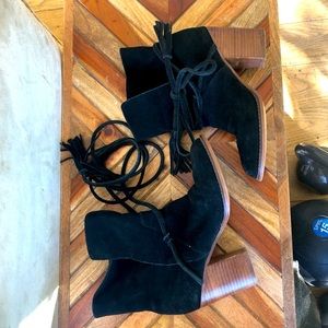 👗LAST DAY! Aldo genuine leather ankle boots wrap ties